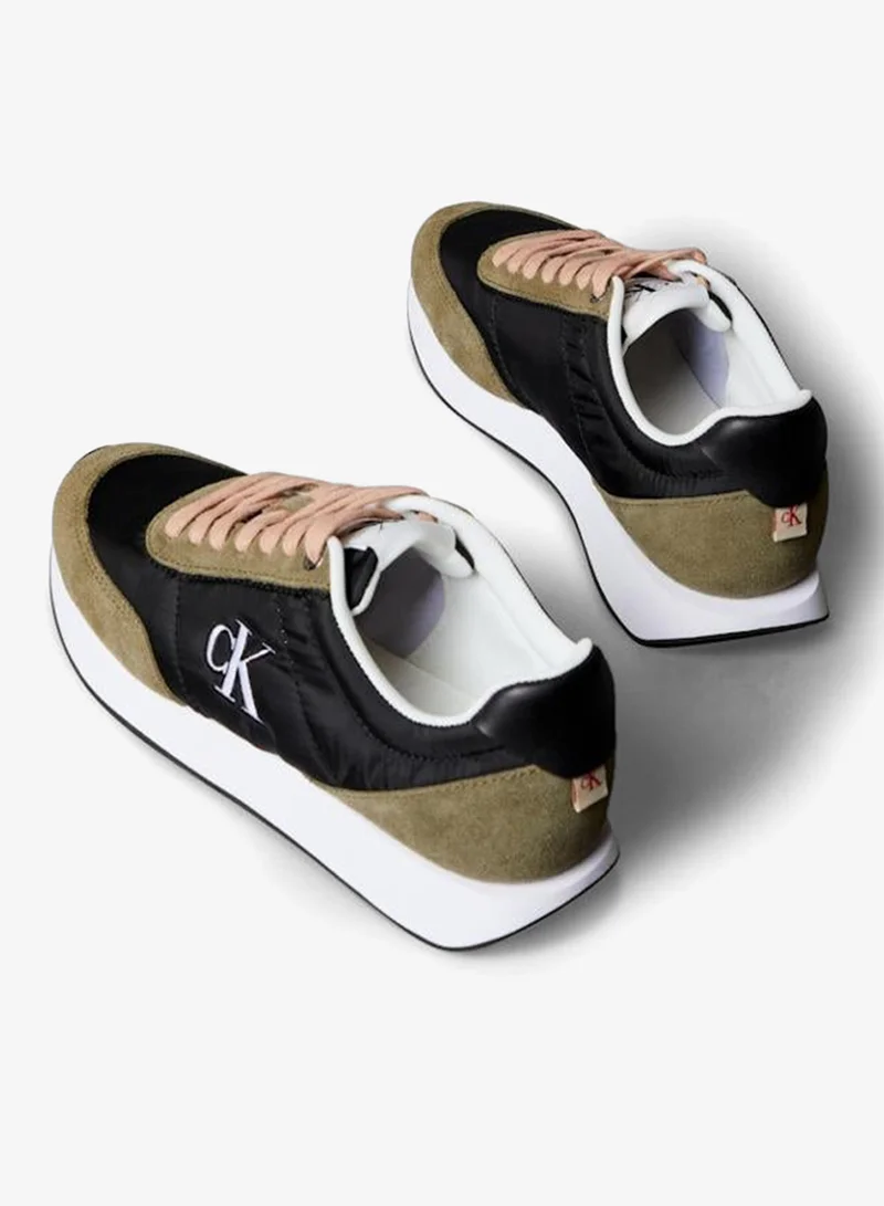 CALVIN KLEIN  Suede Mix Signature Logo Runner Trainers for Women | Best Price UAE