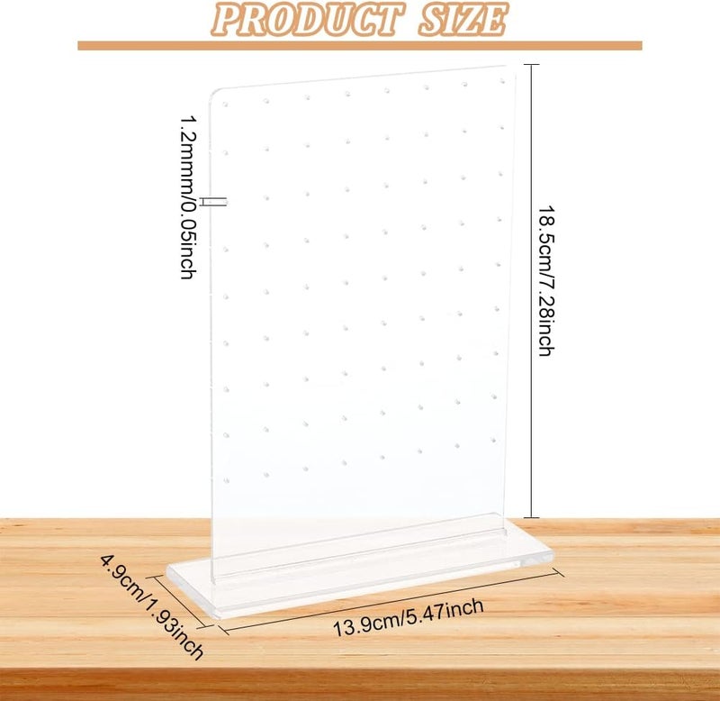 TPGP FINGERINSPIRE 72 Holes Acrylic Earring Stud Display Organizer Stand - Image 2