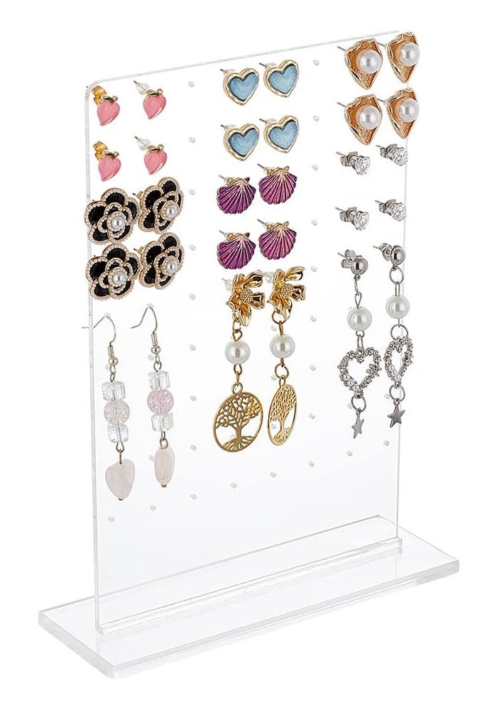 TPGP FINGERINSPIRE 72 Holes Acrylic Earring Stud Display Organizer Stand - Image 1