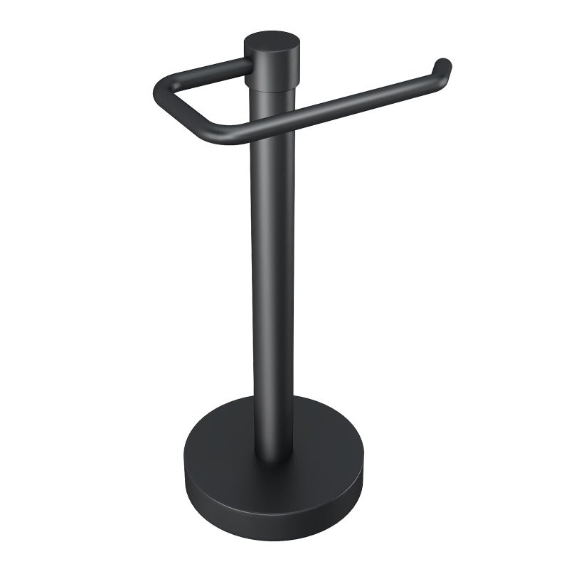 YUMORE Hand Towel Holder Stand Countertop Towel Rack Free Standing Towel Bar Hanger for Bathroom Kitchen Pro Max Matte Black - Image 1