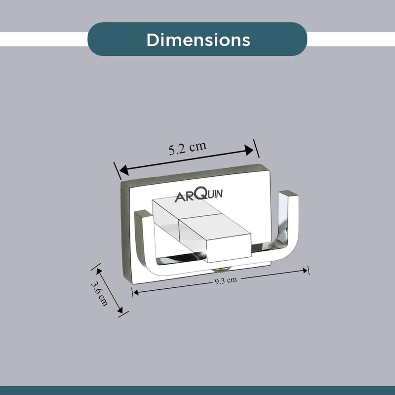 ARQUIN Taurus 304 Grade Stainless Steel Robe Hook/Robe Hook/Bathroom Accessories (Chrome, Pack of 3) - Image 4