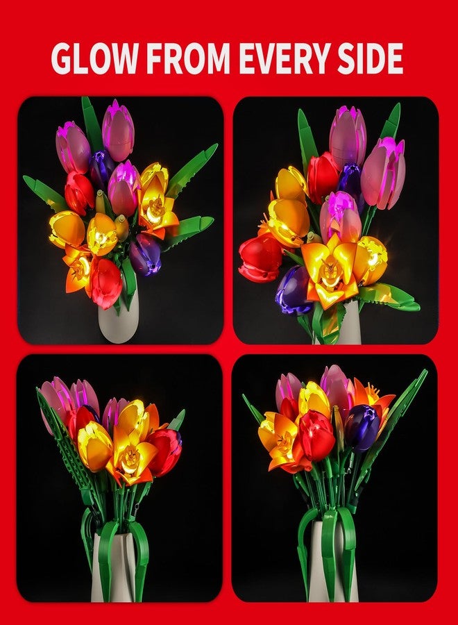 BRIKSMAX 2.0 Light Kit Compatible with Lego The Botanical Collection Tulip Bouquet 11501 Building Sets- LED Lighting Kits (Accessories Only) for Display, Perfect Valentine's Gift & Collectors - Image 3