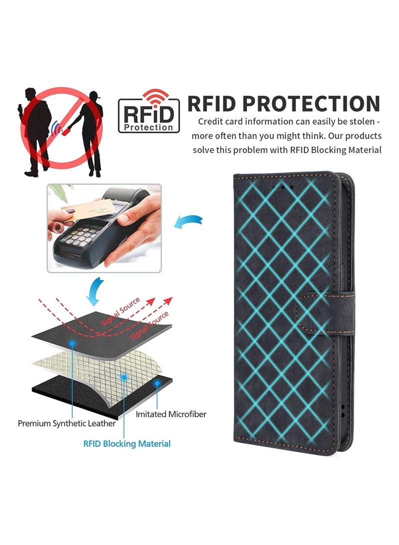 Wallet-style protective case suitable for Vivo X200 FE/S30 Pro mini, with 【credit card holder】 【RFID shielding】, PU leather flip cover protective case - Image 5