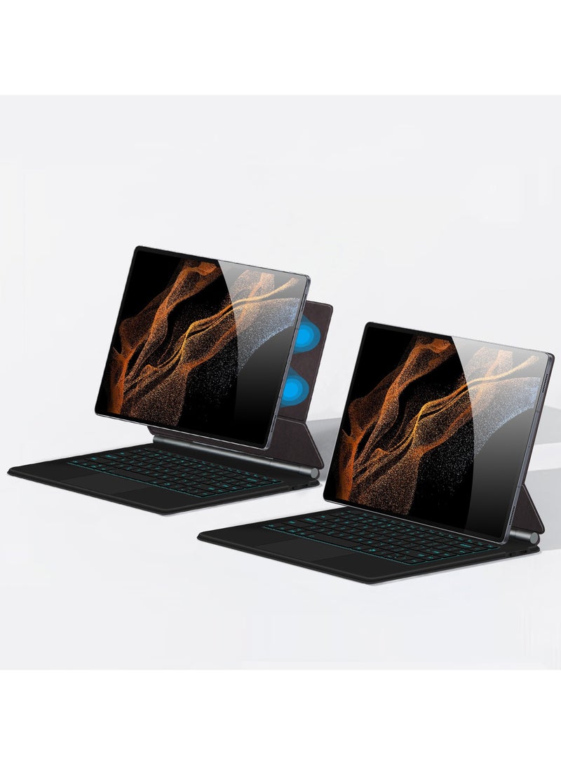 Magnetic Suspension Keyboard Case Compatible with Samsung Galaxy Tab S10 Ultra, Bluetooth Wireless Keyboard with Smart Touchpad u0026 Tablet Protective Cover - Image 2