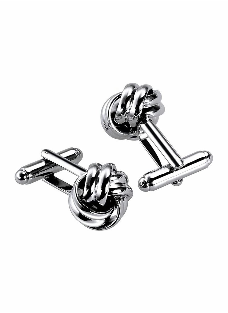Generic - Men's Cufflinks, Cuff Links for Men, 5 Pairs Stainless Steel Classic Tone Black Striped Links, Shirt Suit Cufflinks - Image 1