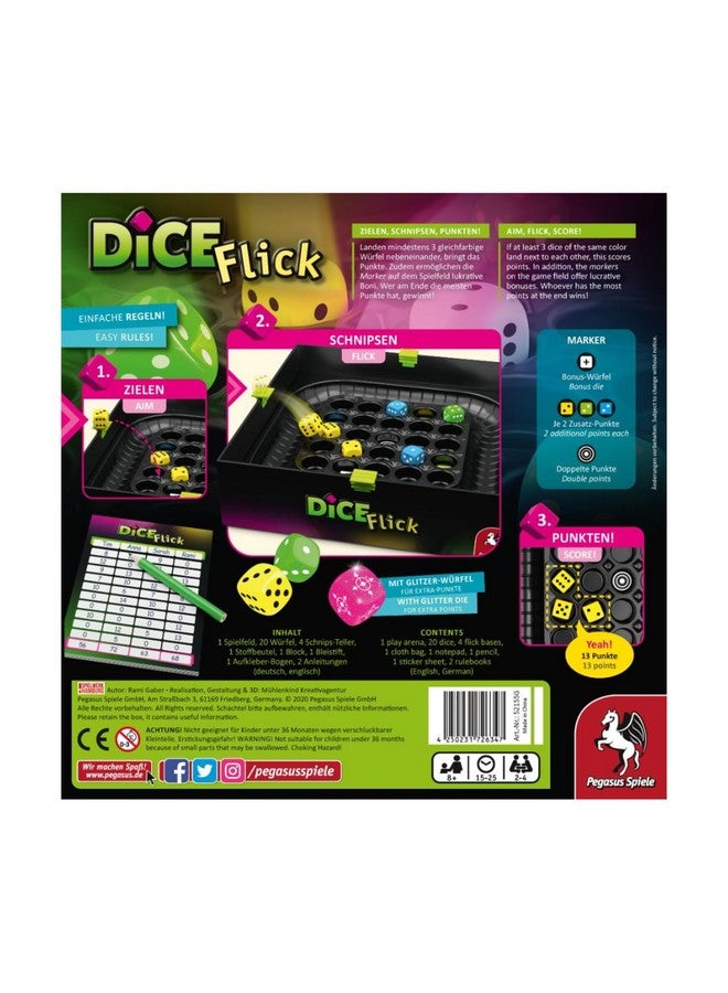 Pegasus Spiele Dice Flick - Board Game by Pegasus Spiele 2-4 Players - Board Games for Family - 15-25 Minutes of Gameplay - Games for Family Game Night - Kids and Adults Ages 8+ - English Version - Image 4