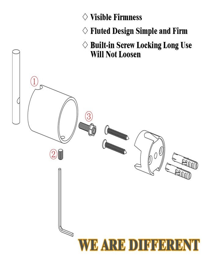 RANDOM Matte Black Bathroom Hardware Set 4 Pieces Stainless Steel Black Towel Bar Set Includ 18 inch Hand Towel Holder Toilet Paper Holder and 2 Towel Hooks Wall Mounted Bathroom Accessories Kit - Image 3