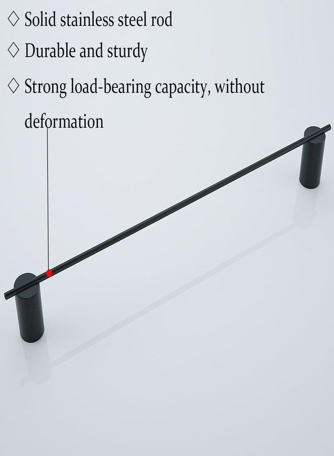 RANDOM Matte Black Bathroom Hardware Set 4 Pieces Stainless Steel Black Towel Bar Set Includ 18 inch Hand Towel Holder Toilet Paper Holder and 2 Towel Hooks Wall Mounted Bathroom Accessories Kit - Image 5