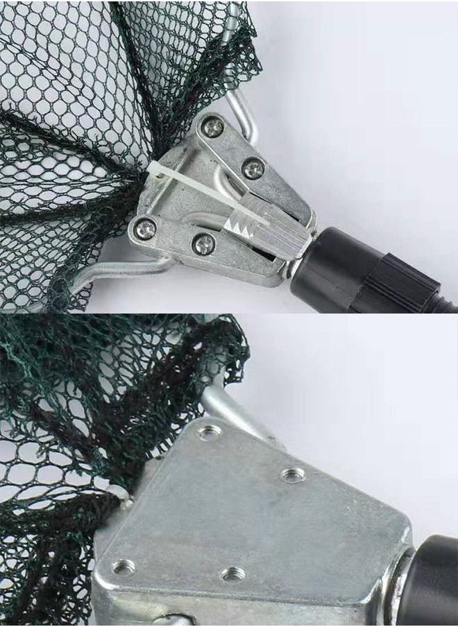 GROIC - "Folding Landing Fishing Net Extending Foldable Pole Handle Fishnet  Automatic Shrinkage Web Head---Total Length of 1.7 Meters" - Image 1