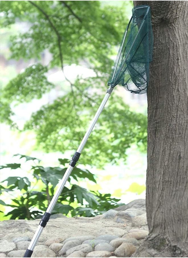 GROIC - "Folding Landing Fishing Net Extending Foldable Pole Handle Fishnet  Automatic Shrinkage Web Head---Total Length of 1.7 Meters" - Image 1
