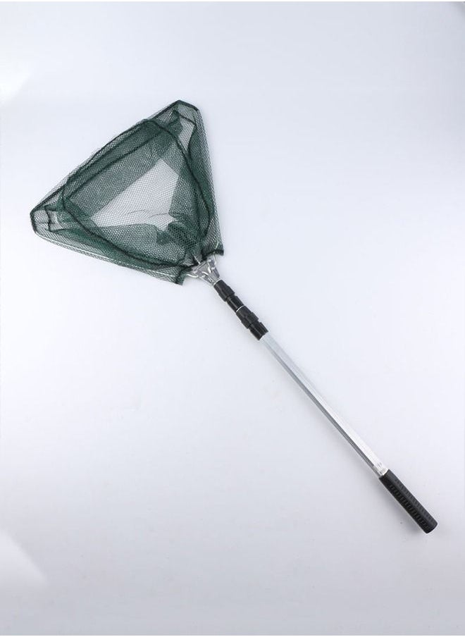 GROIC - "Folding Landing Fishing Net Extending Foldable Pole Handle Fishnet  Automatic Shrinkage Web Head---Total Length of 1.7 Meters" - Image 1