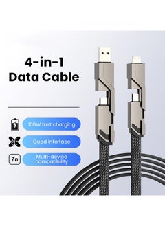 4 in 1 100W Fast Charging USB Type C To USB C / L Cable for Mobile Phone PD Cable Wire