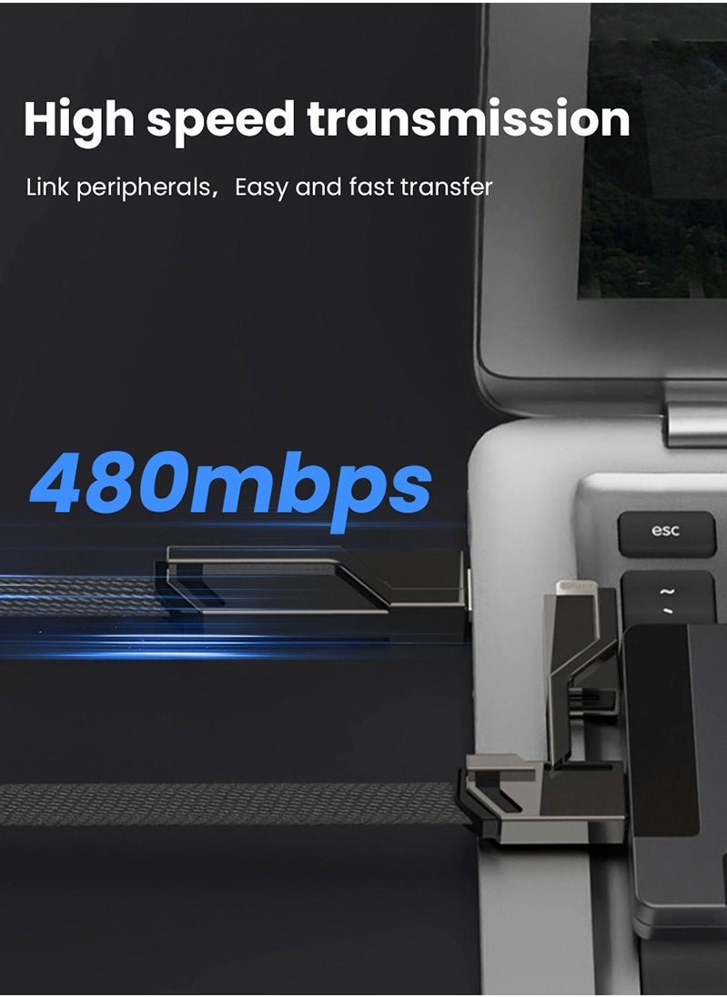 Vermaney - 4 in 1 100W Fast Charging USB Type C To USB C / L Cable for Mobile Phone PD Cable Wire - Image 1