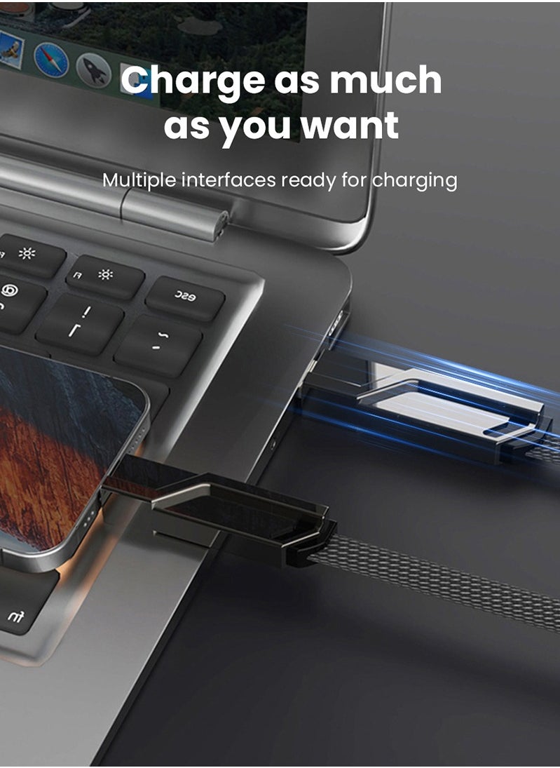 Vermaney - 4 in 1 100W Fast Charging USB Type C To USB C / L Cable for Mobile Phone PD Cable Wire - Image 1