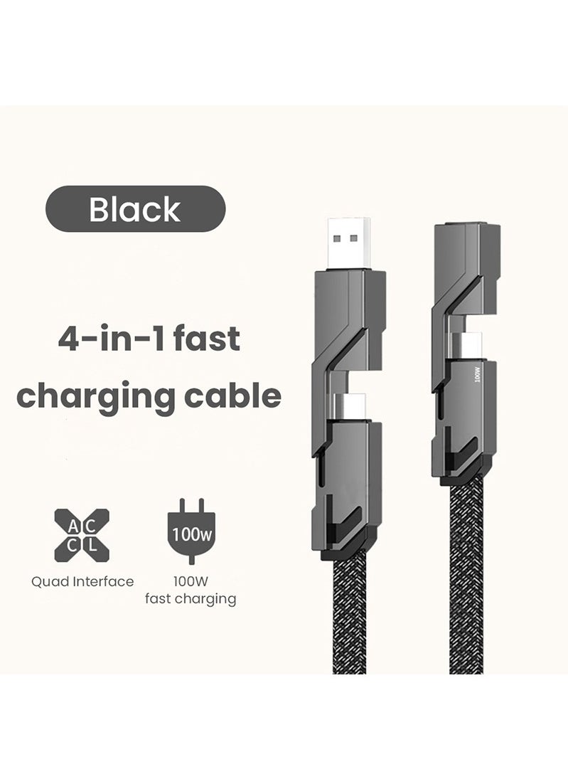 Vermaney - 4 in 1 100W Fast Charging USB Type C To USB C / L Cable for Mobile Phone PD Cable Wire - Image 1