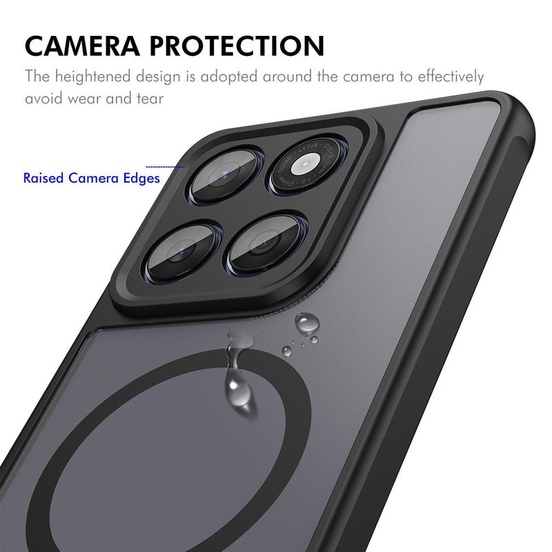 إنكاي جراب هاتف هات-برنس ماج سيف شفاف غير لامع مقاوم للصدمات لهاتف موتورولا إيدج 2025 مع طبقة هيدروجيل ناعمة (أزرق) - Image 5