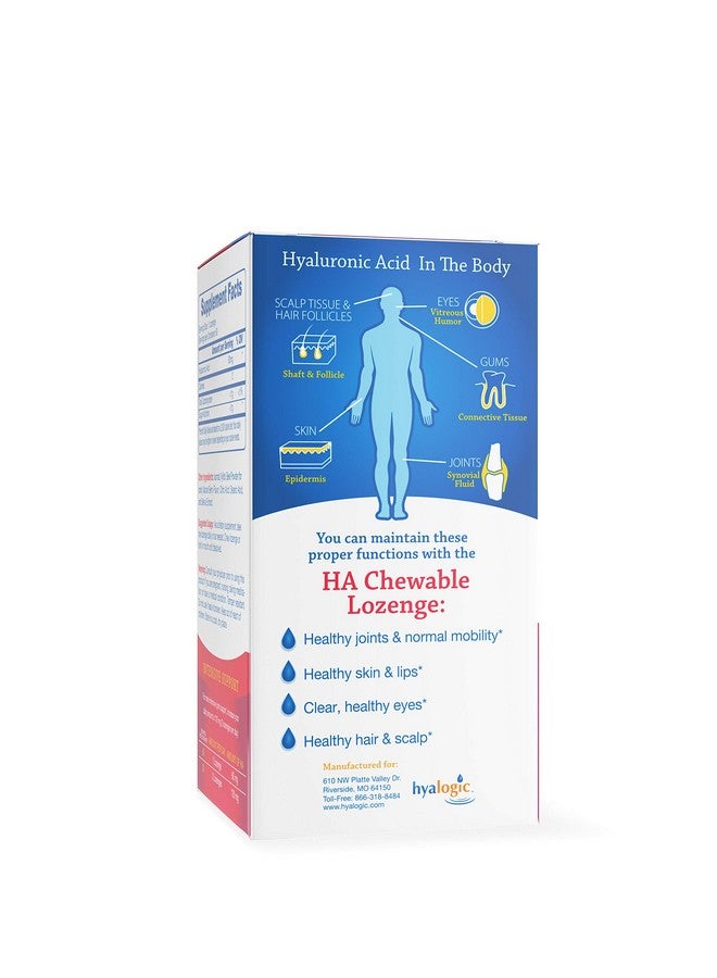 Hyalogic Hyaluronic Acid Chewables 60 Count - Great Tasting Berry Flavored (120mg per 2 Tablets) - Defy Aging Naturally - Sugar Free HA Supplement for Skincare & Eye Health - Image 3