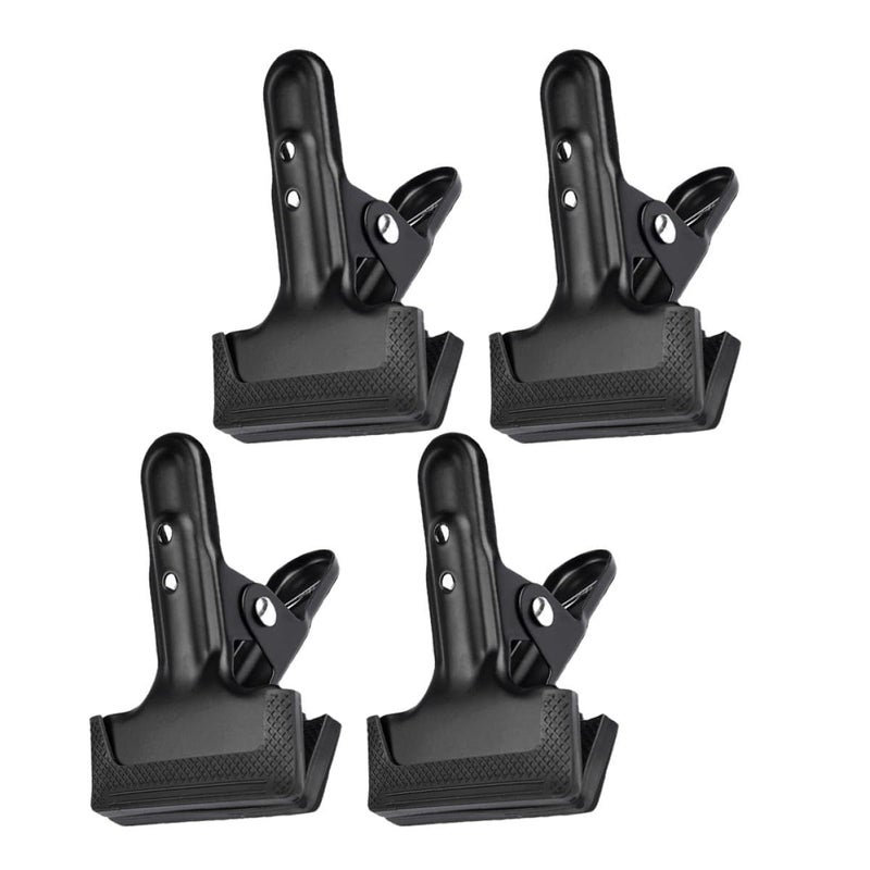 Zerodeko 4pcs Heavy Duty Metal Backdrop Clips Black Photography Background Clamps Studio - Image 2
