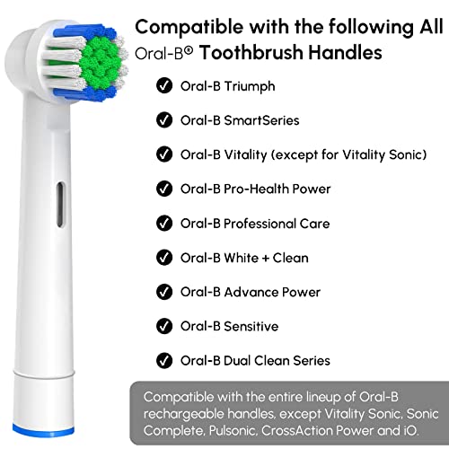 genkent Replacement Toothbrush Heads Compatible with Oral-B Braun, 4 Pcs Professional Electric Toothbrush Heads Brush Heads for Oral B Replacement Heads Refill Pro 500/1000/1500/3000/3757/5000/7000/7500/8000 - Image 2