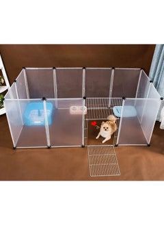 DubaiGallery Adjustable Size and Height of DIY Pet Playpen - Plastic Yard Fence for Small Animals - DIY Closet Organization System(Transparent White)  - Image 2