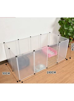DubaiGallery Adjustable Size and Height of DIY Pet Playpen - Plastic Yard Fence for Small Animals - DIY Closet Organization System(Transparent White)  - Image 4