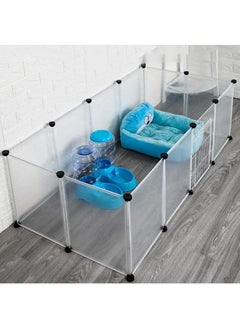 DubaiGallery Adjustable Size and Height of DIY Pet Playpen - Plastic Yard Fence for Small Animals - DIY Closet Organization System(Transparent White)  - Image 3