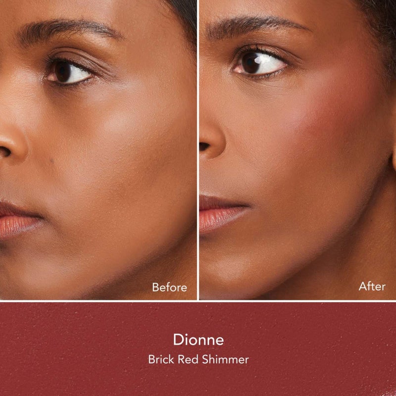 Thrive Causemetics Triple Threat Color Stick: Cream Blush Stick with Vitamin E, Evening Primrose Oil, Waterproof Smudge Proof Face Makeup Formula, Dionne (Brick Red Shimmer) - Image 2