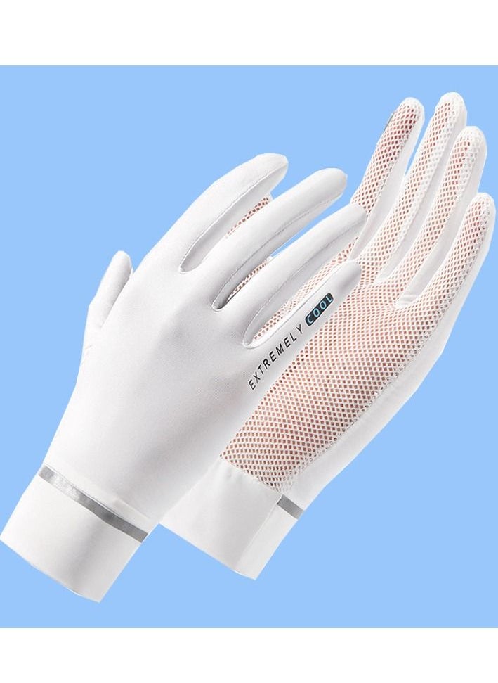 Generic Women's Driving Gloves UV Protection Summer Sun Protection Gloves White  - Image 1