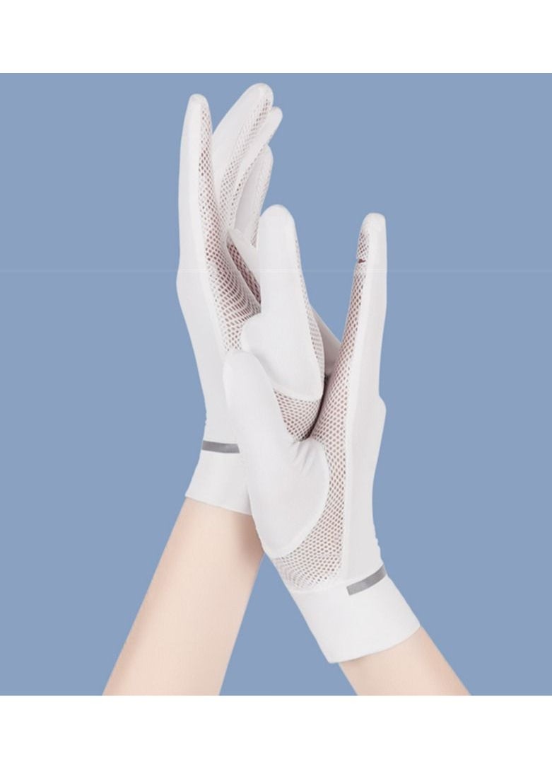 Generic Women's Driving Gloves UV Protection Summer Sun Protection Gloves White  - Image 5