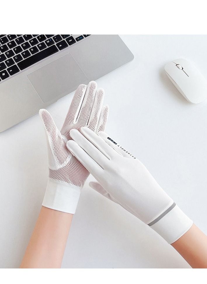 Generic Women's Driving Gloves UV Protection Summer Sun Protection Gloves White  - Image 4