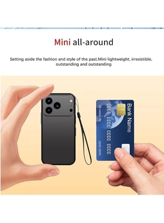 سويس هاتف SOYES XS17 Mini الذكي، يدعم شبكة 4G Light، شريحتين SIM، ذاكرة وصول عشوائي 8 جيجابايت، سعة تخزين 512 جيجابايت، هاتف ذكي فائق النحافة (أسود) - Image 3