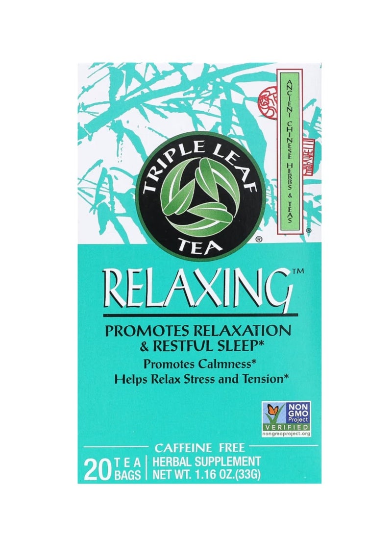 تريبل ليف تي 20 كيس شاي مريح خالي من الكافيين 1.16 أونصة (33 جم) - Image 1