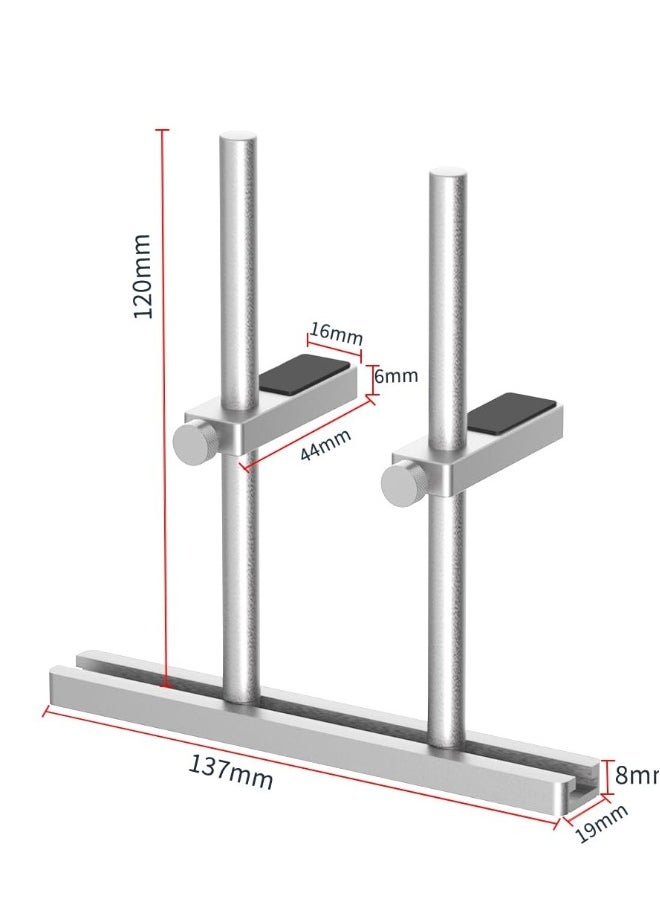 Generic Graphics Card GPU Support Bracket, Adjustable Enhanced Aluminum GPU Sag Bracket Video Card GPU Stand Holder Graphics Card Support with Dual Stand (Silver 128mm)  - Image 4