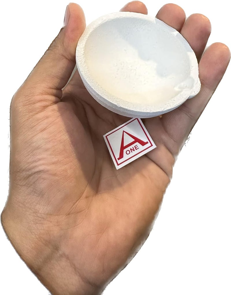 Aone وعاء قرص ذوبان سيراميك أبيض 70 مم لعمليات التكرير عالية الحرارة، الصب، ذوبان البلاتين، الذهب، الفضة، النحاس والمجوهرات الخردة لصنع وإصلاح المجوهرات، صناعة النماذج، إلخ - Image 5