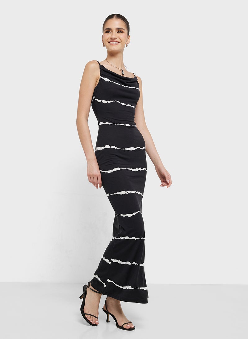 جينجر فستان ماكسي مخطط - Image 1