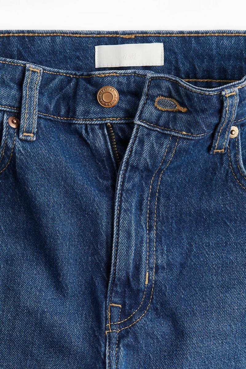 H&M Blue Medium Dusty High-waisted denim shorts for Women | Best Price UAE