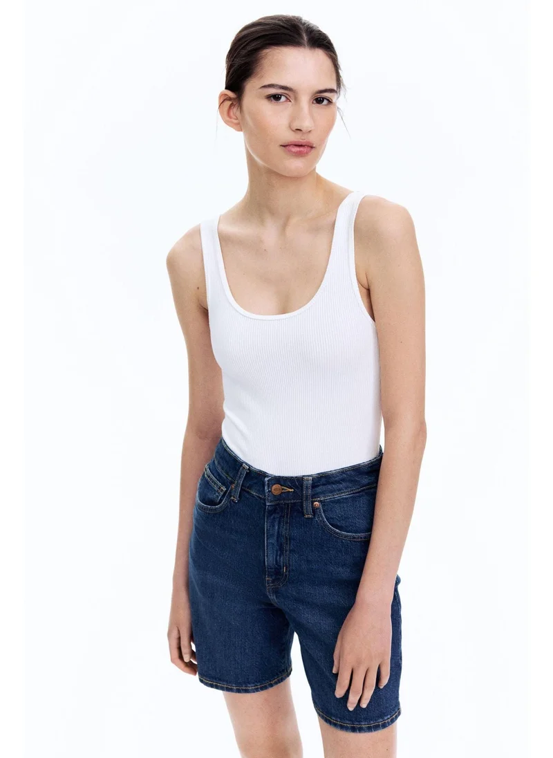H&M High-waisted denim shorts