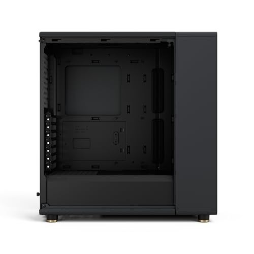 Fractal Design North - Genuine Walnut Wood Front - Mesh Side Panels - Two 140mm Aspect PWM Fans Included - Type C USB - ATX Airflow Mid Tower PC Gaming Case,Charcoal Black - Image 5