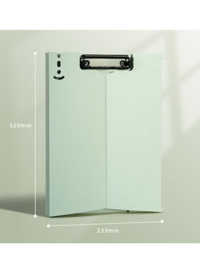Foldable vertical board folder A4 folder student use clipboard writing board exam pad meeting record folder (light green) - Image 2
