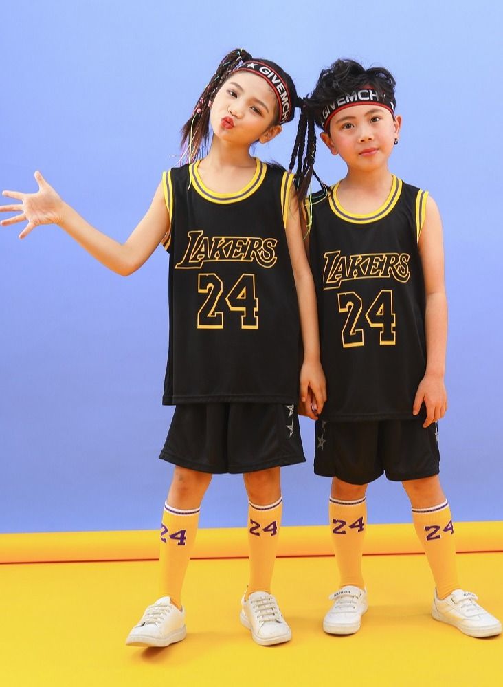 Generic Children's Jersey #24 Basketball Jersey, Sportswear Universal Sleeveless T-Shirt Shorts Jersey Set,Sports Suits Top+Shorts Set Kids Tracksuits  - Image 2
