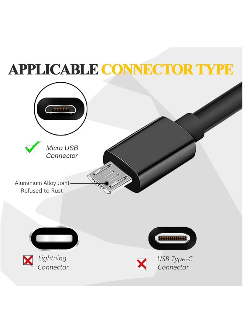 TREYO Fast Charging PS4 USB Cable, Durable Micro USB Charger for PS4 Controllers, Samsung Galaxy, LG, Kindle, and More - Tangle-Free Design  - Image 3