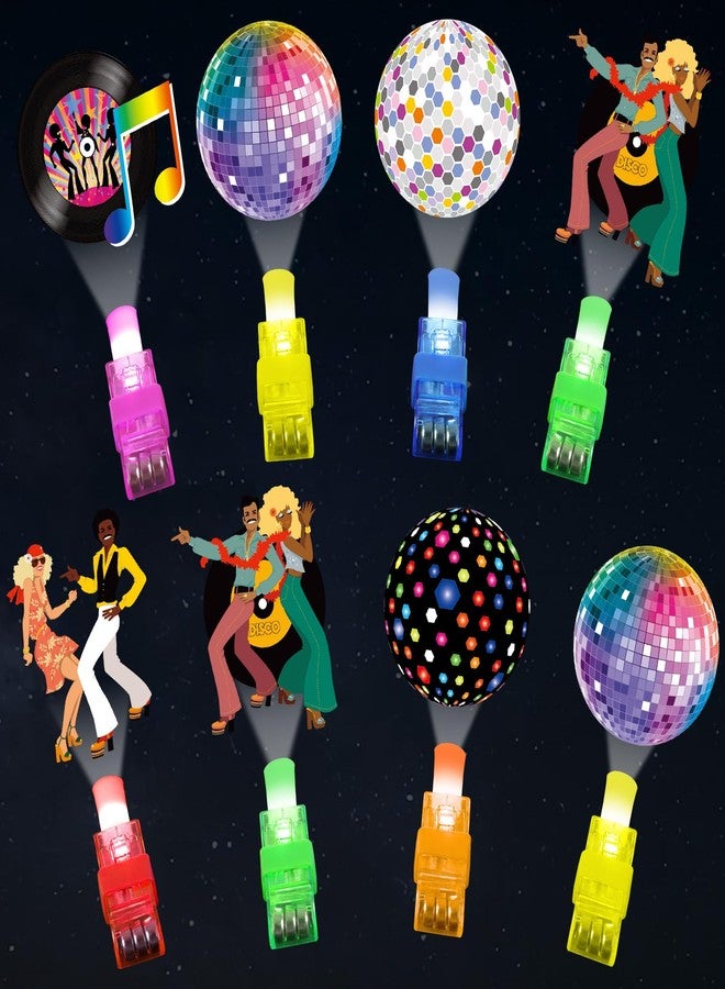 ٣٦ قطعة من أضواء الأصابع LED بتصميم ديسكو السبعينيات، هدايا حفلات السبعينيات، أضواء مضيئة في الظلام، ألعاب مستوحاة من موضة الألفية الجديدة، مجموعة كبيرة لحفلات أعياد ميلاد الأطفال، هدايا مميزة، جوائز صفية - Image 1