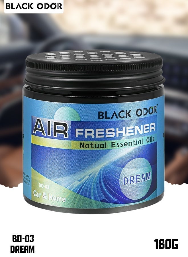 رائحة سوداء جل معطر للجو "Black Odor" (رائحة Dream) - 180 جم - بزيوت عطرية طبيعية - للاستخدام في السيارات والمنازل (موديل BO-03) - Image 5