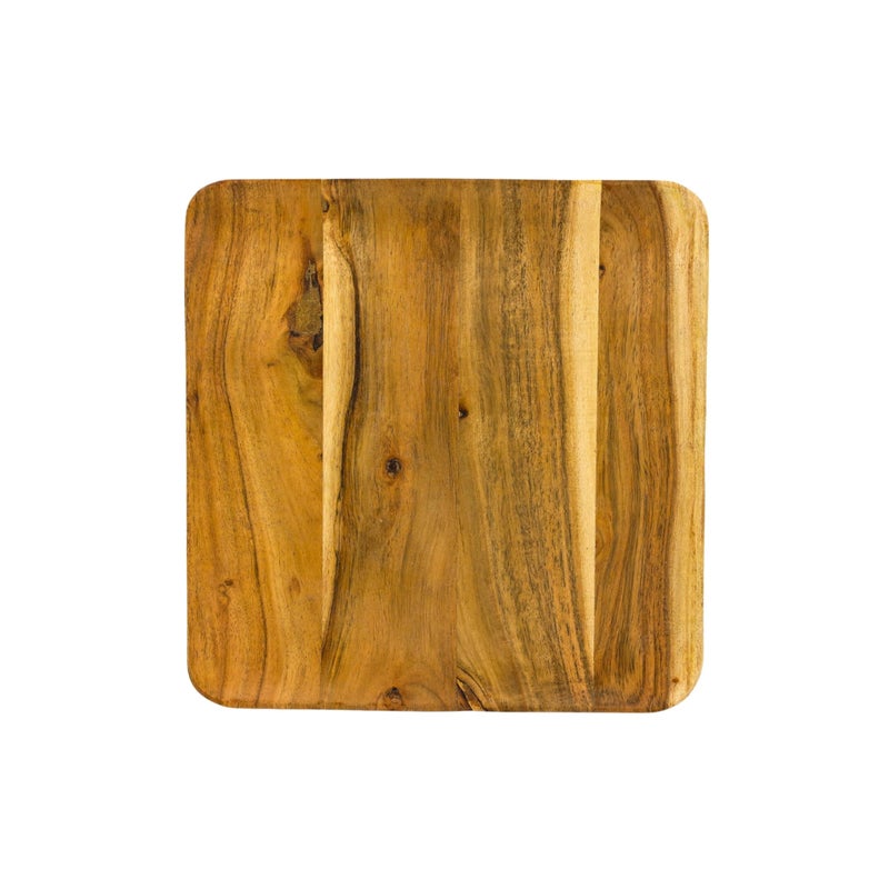 Natriel Premium Acacia Wood Serving Tray Wood Decorative Platter Premium Finish Decorative Sizzler Serving Platter for Cafe Home Kitchen Natural Finish - Image 3