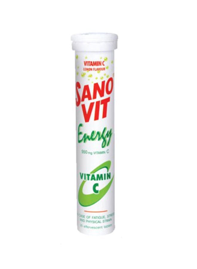 Sanovit Energy Vitamin C 550mg Lemon 20 Effervescent Tablets