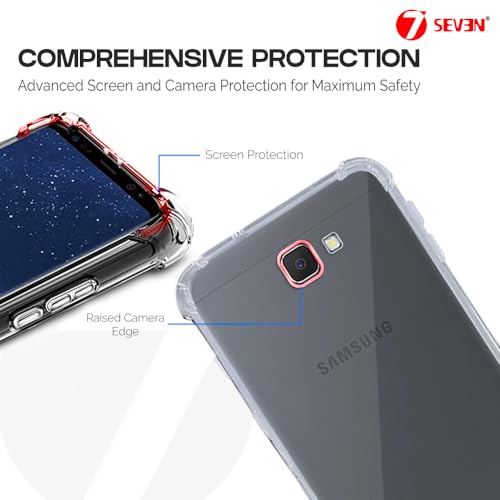 7-Seven 7SEVEN® Back Cover for Samsung Galaxy J7 Prime Transparent Mobile Back Case Shock Proof Design Camera Edges Protection Crystal Clear Phone Case Silicon Soft TPU and Flexible Bumper Phone Cover - Image 4