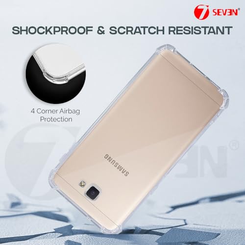 7-Seven 7SEVEN® Back Cover for Samsung Galaxy J7 Prime Transparent Mobile Back Case Shock Proof Design Camera Edges Protection Crystal Clear Phone Case Silicon Soft TPU and Flexible Bumper Phone Cover - Image 3
