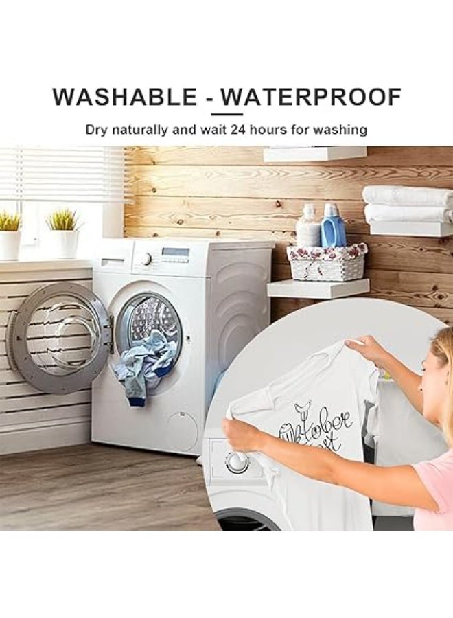 كاست ويف أقلام ماركر قماشية لتحديد القماش باللون الأسود مزدوجة الأطراف مقاومة للماء والبهتان للملابس وتلوين التيشيرتات والأحذية والشنط القماشية والطواقي والحرف اليدوية، 6 قطع - Image 3