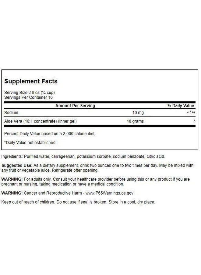 Swanson Premium Brand Aloe Vera Gel 32 fl Ounce (1 Qt) (946 ml) - Pack of 1 - Image 2
