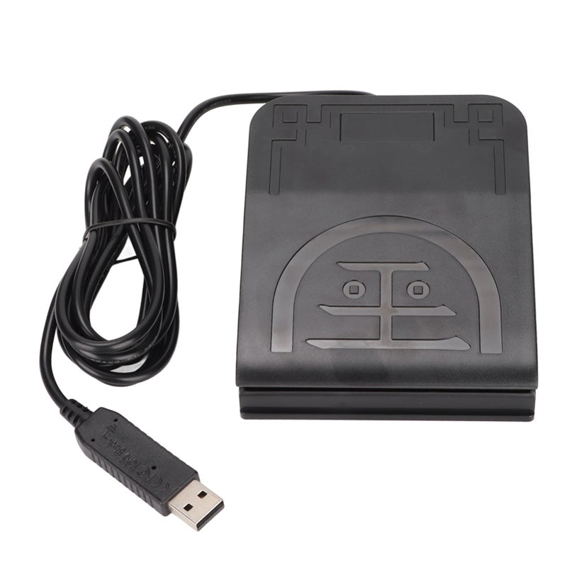 USB Foot Switch Pedal Single Pedal Switch with Mouse Keyboard Gaming Functions - High Sensitivity Photoelectric Switch Ergonomic Pedal for Transcription Media Play Pause - Image 2